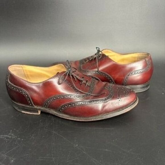 Bostonian Impression Burgundy Maroon Wingtip 11 D/B Men's Dress Shoe - Picture 1 of 11